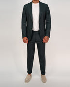 Milano Olive Linen Two-Piece Suit