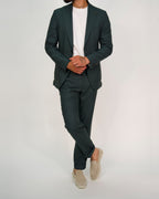 Milano Olive Linen Two-Piece Suit
