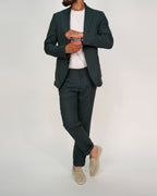 Milano Olive Linen Two-Piece Suit