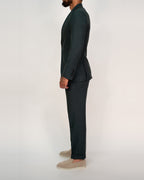 Milano Olive Linen Two-Piece Suit