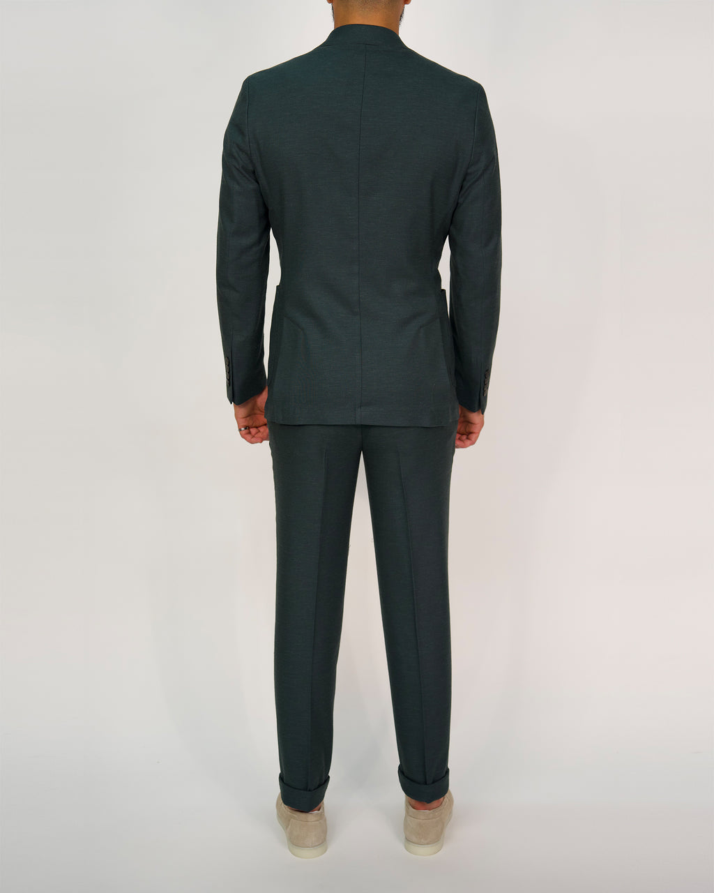 Milano Olive Linen Two-Piece Suit