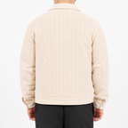 Crochet Zip Through Biege Jacket