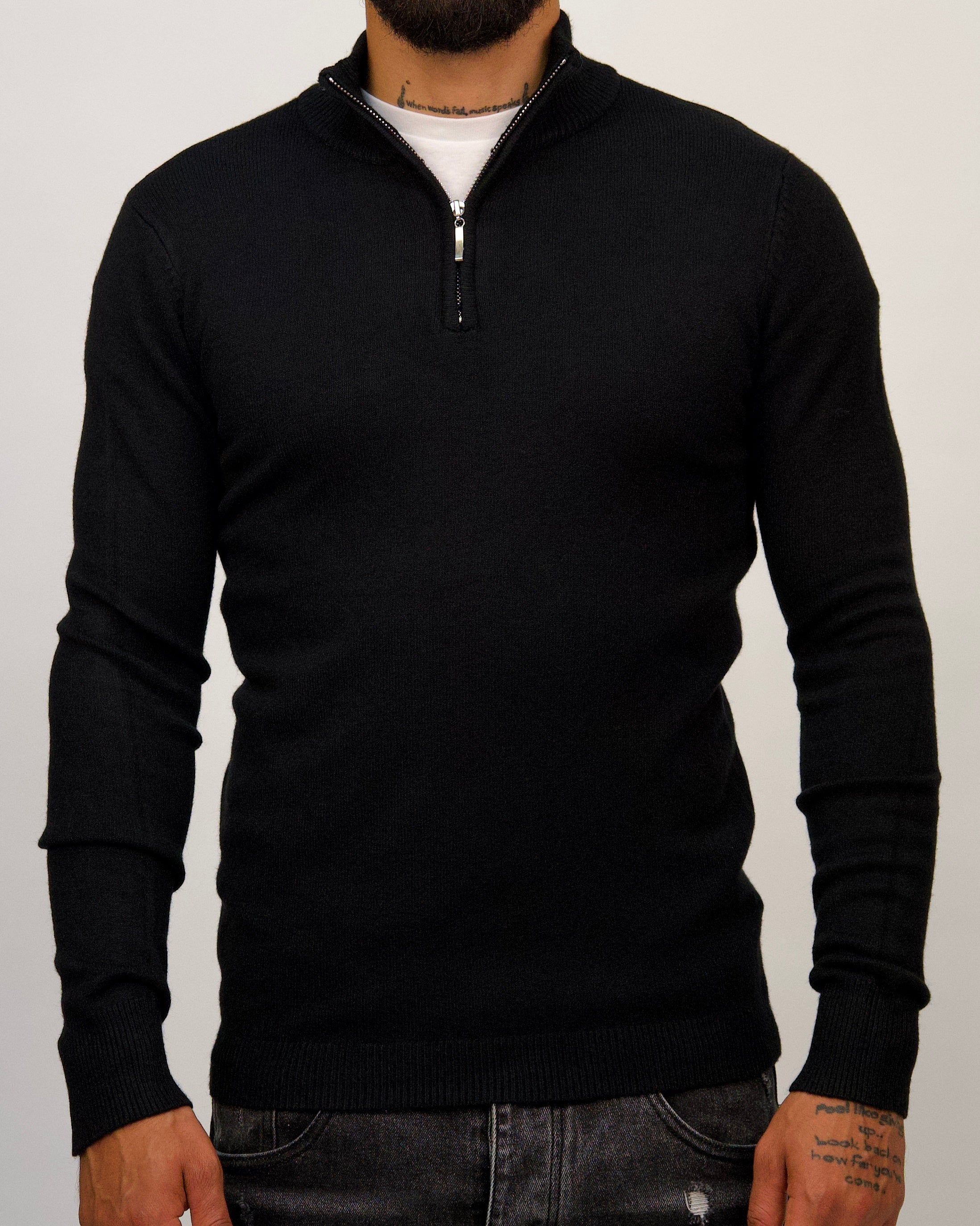 Half Zip Sweater Black