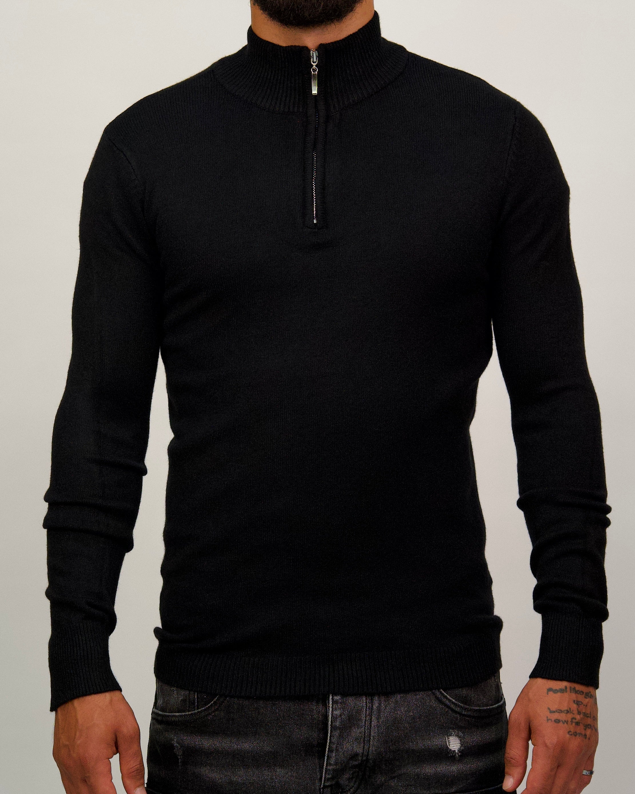 Half Zip Sweater Black