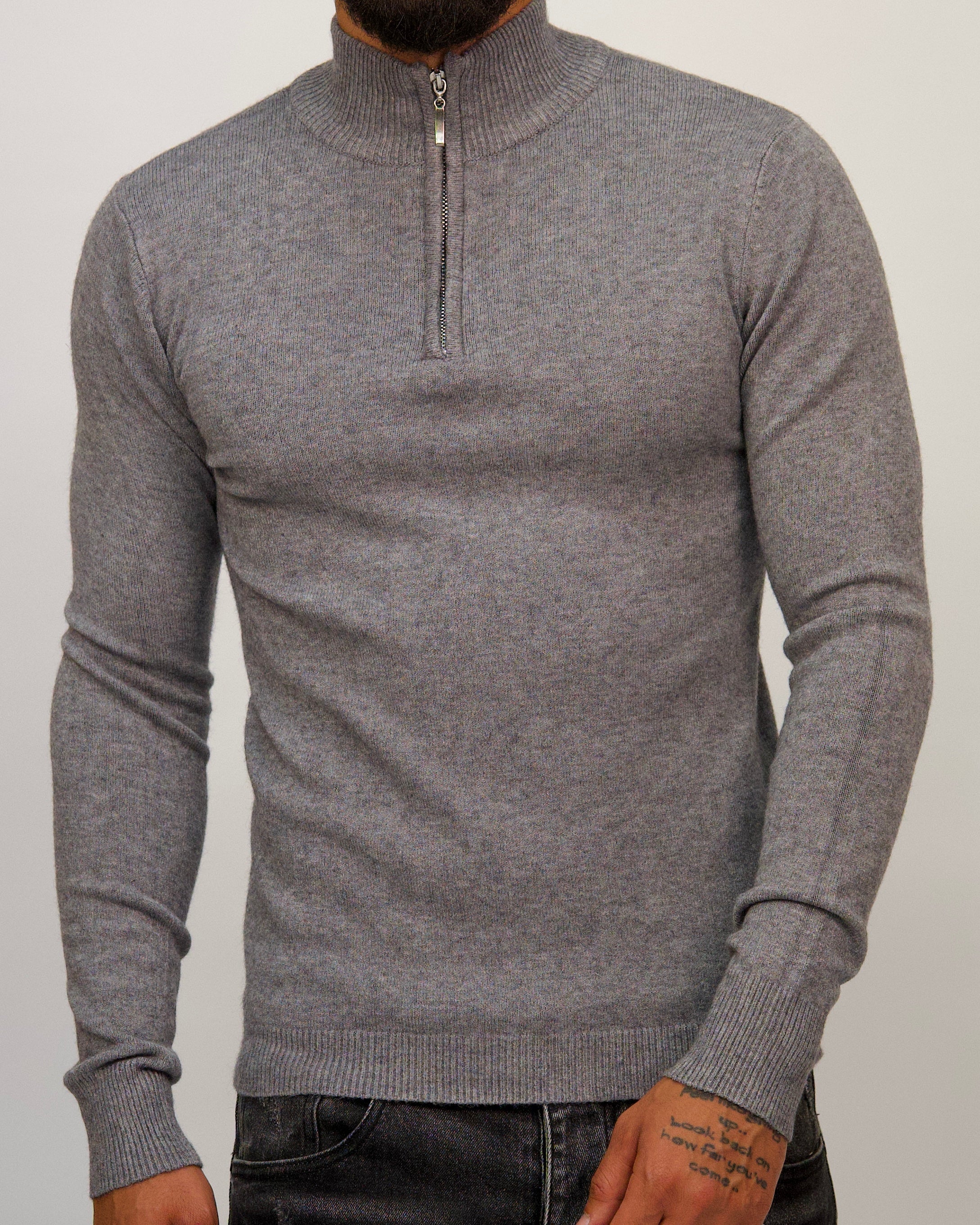 Half Zip Sweater Grey