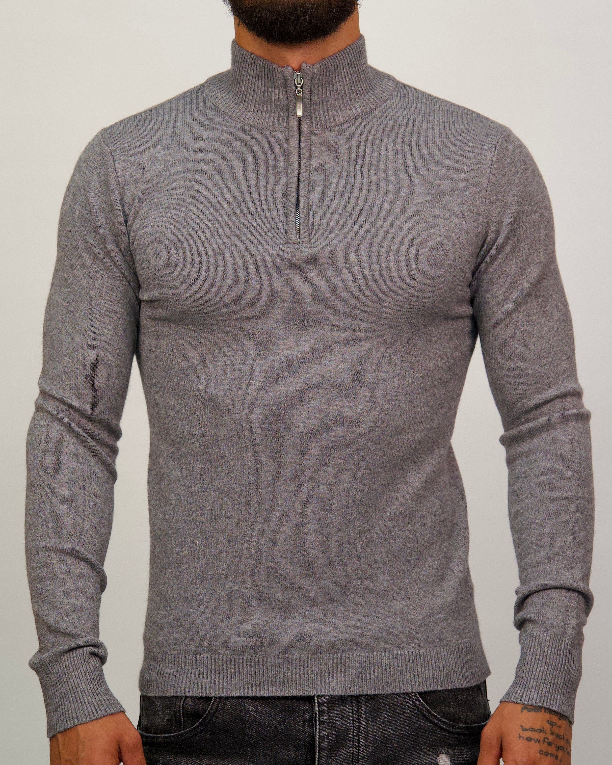 Half Zip Sweater Grey