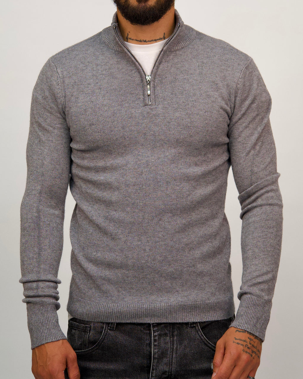 Half Zip Sweater Grey