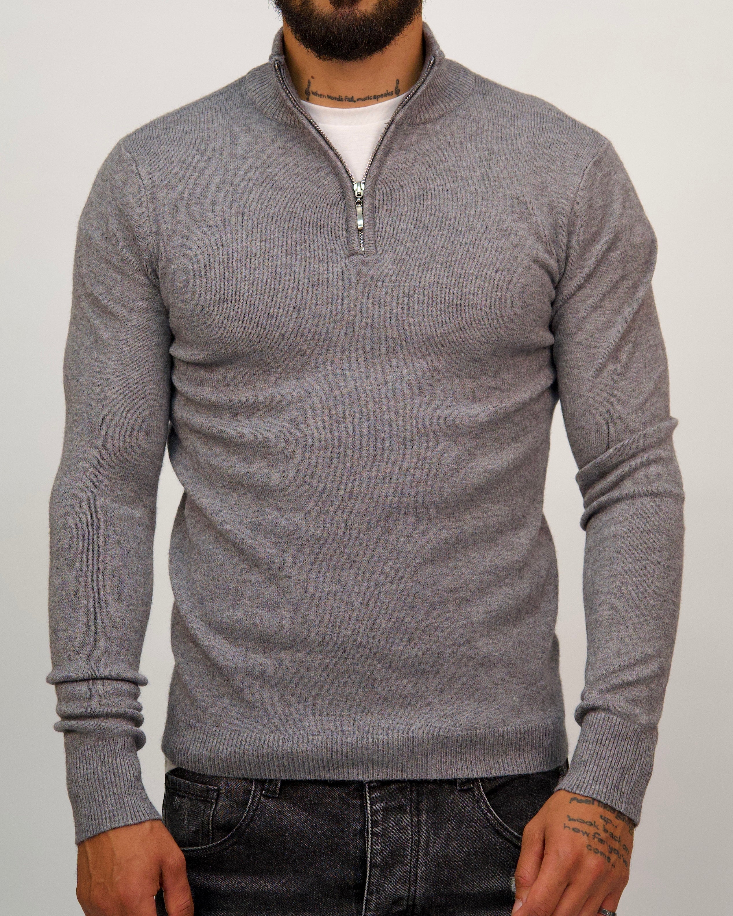 Half Zip Sweater Grey