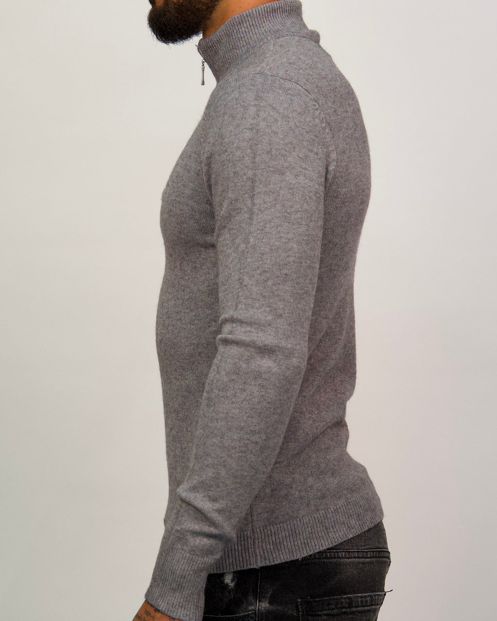 Half Zip Sweater Grey