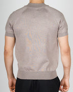 Brown Muscle Fit Knit T-Shirt