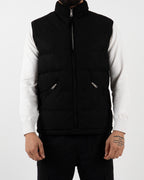 Black Suede Padded Gilet