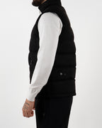 Black Suede Padded Gilet
