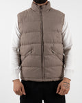 Taupe Suede Padded Gilet