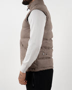 Taupe Suede Padded Gilet