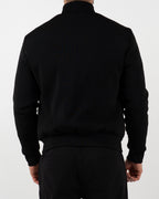 Black Padded Knit Sleeve Jacket