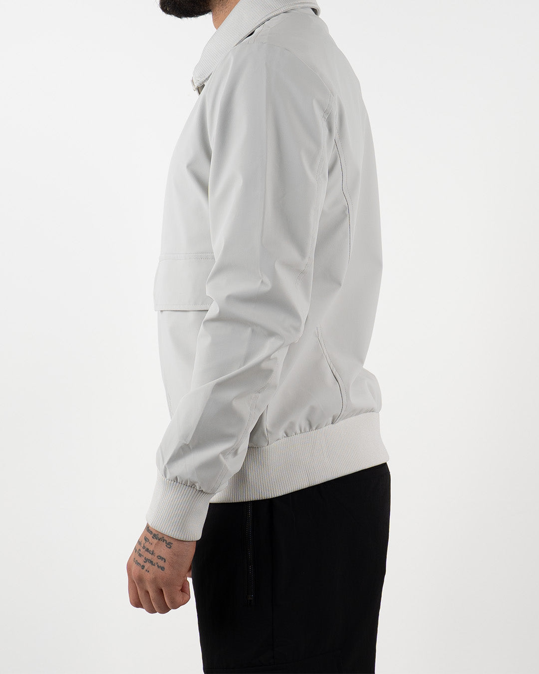 Grey Utility Bomber Jacket