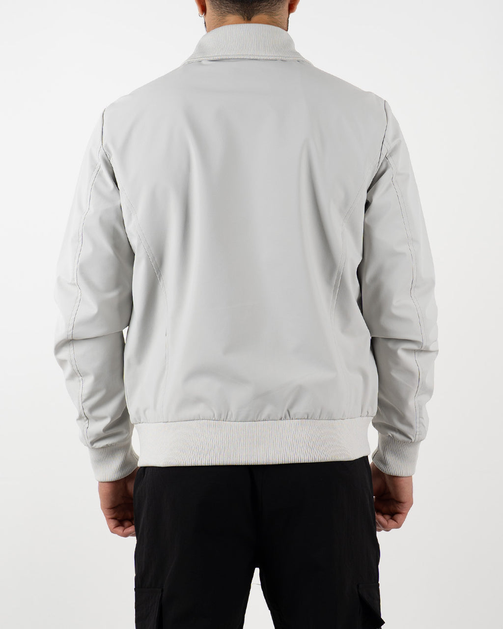 Grey Utility Bomber Jacket