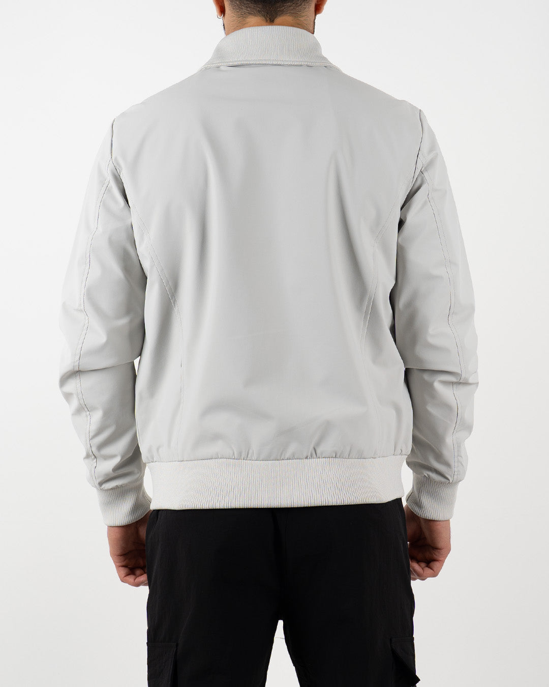Grey Utility Bomber Jacket
