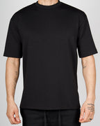 Black Minimal Diamante Detail T-Shirt