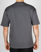Grey Minimal Diamante Detail T-Shirt