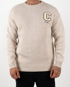 C Embroidered Knitted Jumper
