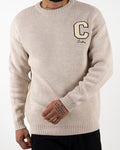 C Embroidered Knitted Jumper