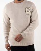 C Embroidered Knitted Jumper