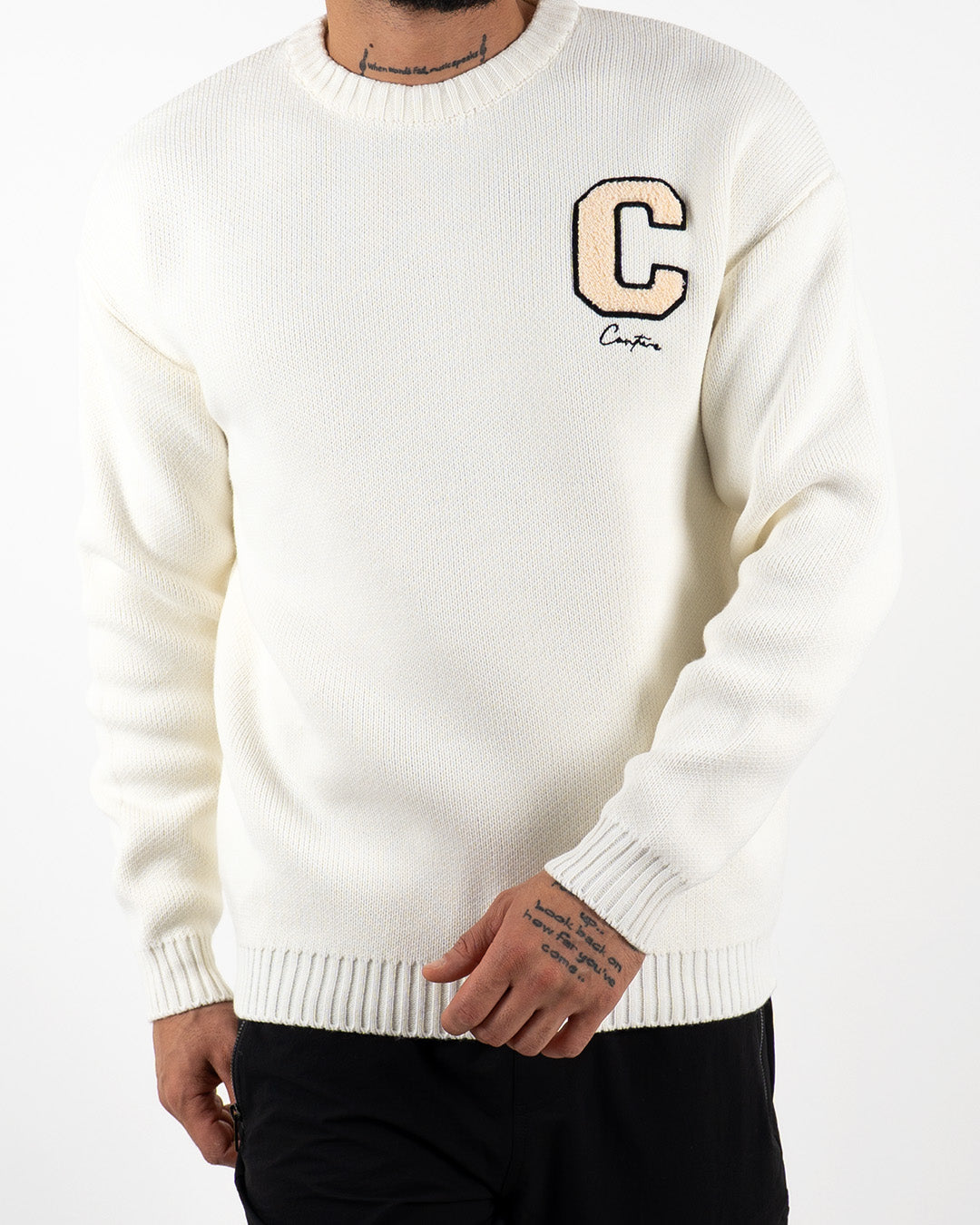 C Embroidered Knitted Jumper