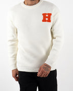 H Embroidered Knitted Jumper