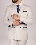 Grant Stone Pinstripe Double Breasted Suit