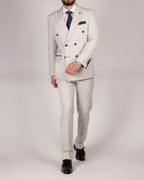 Grant Stone Pinstripe Double Breasted Suit