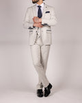 Grant Stone Pinstripe Three Piece Suit