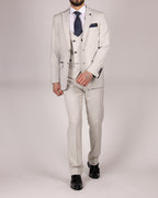 Grant Stone Pinstripe Three Piece Suit