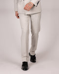 Grant - Stone Pinstripe Trousers