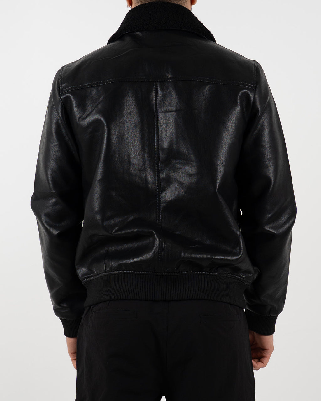 Black Aviator Leather Jacket