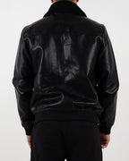 Black Aviator Leather Jacket