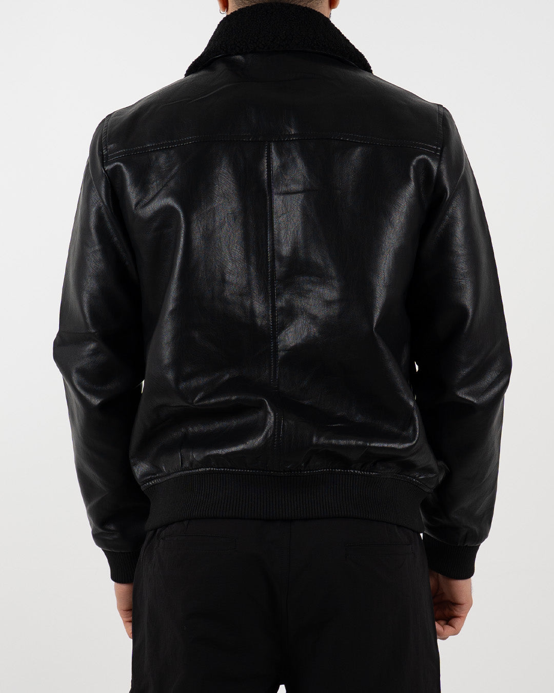 Black Aviator Leather Jacket