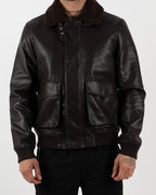 Brown Aviator Leather Jacket