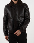 Brown Aviator Leather Jacket