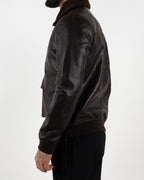 Brown Aviator Leather Jacket