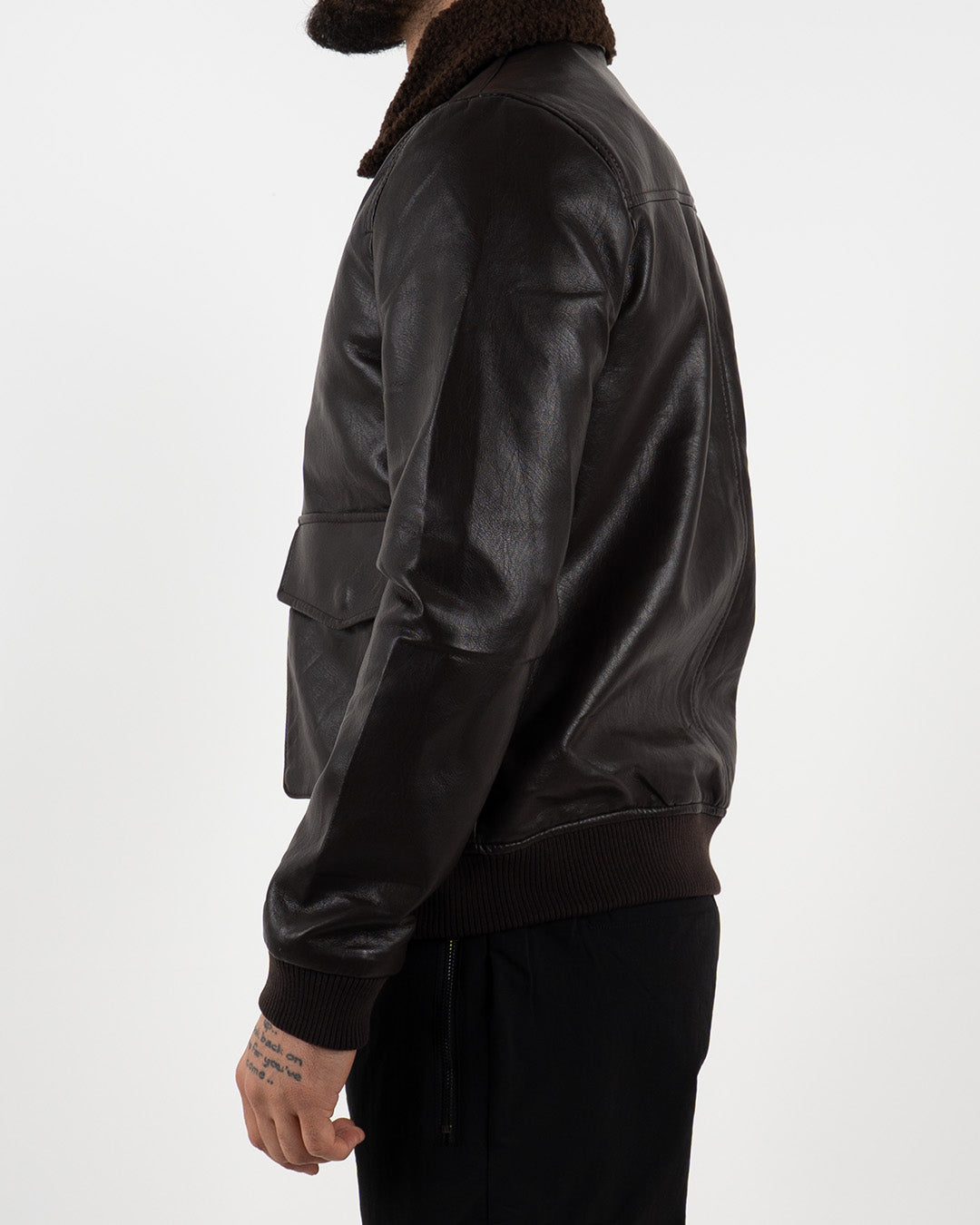 Brown Aviator Leather Jacket