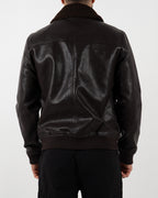 Brown Aviator Leather Jacket