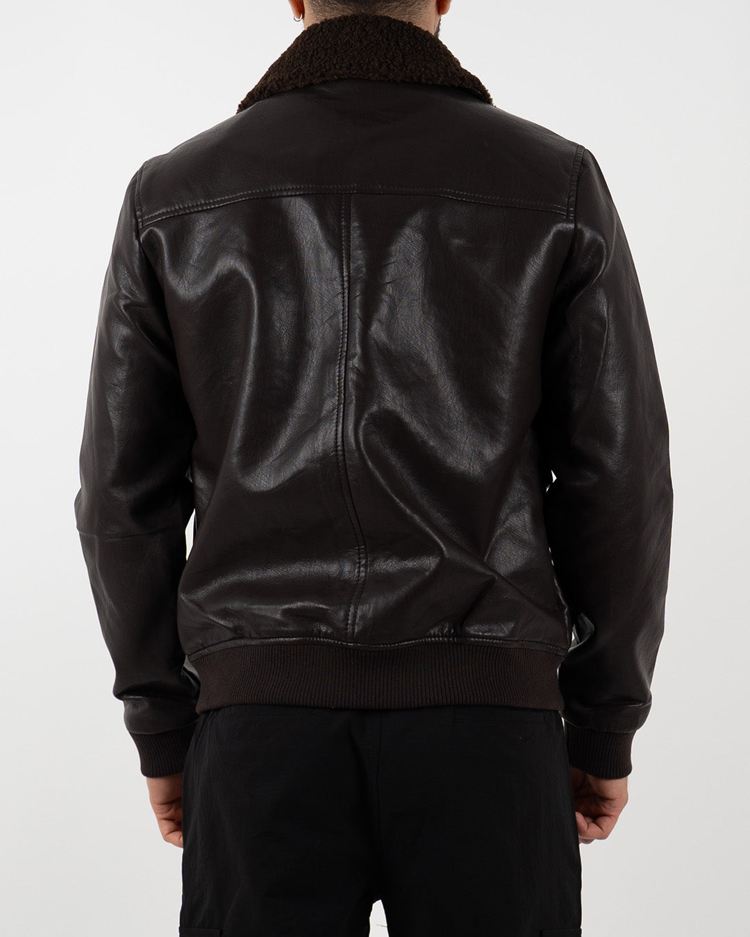 Brown Aviator Leather Jacket