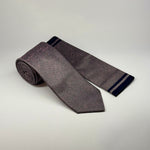MC Houndstooth - Tie & Pocket Square Set in Purple/Navy