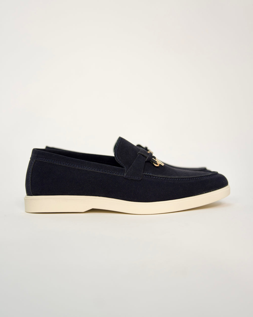 Velvet Loafers with Tassel and Metal Charm