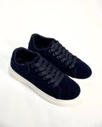 Suede Chunky Sole Trainers Marine Navy