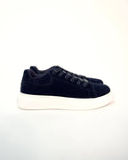 Suede Chunky Sole Trainers Marine Navy