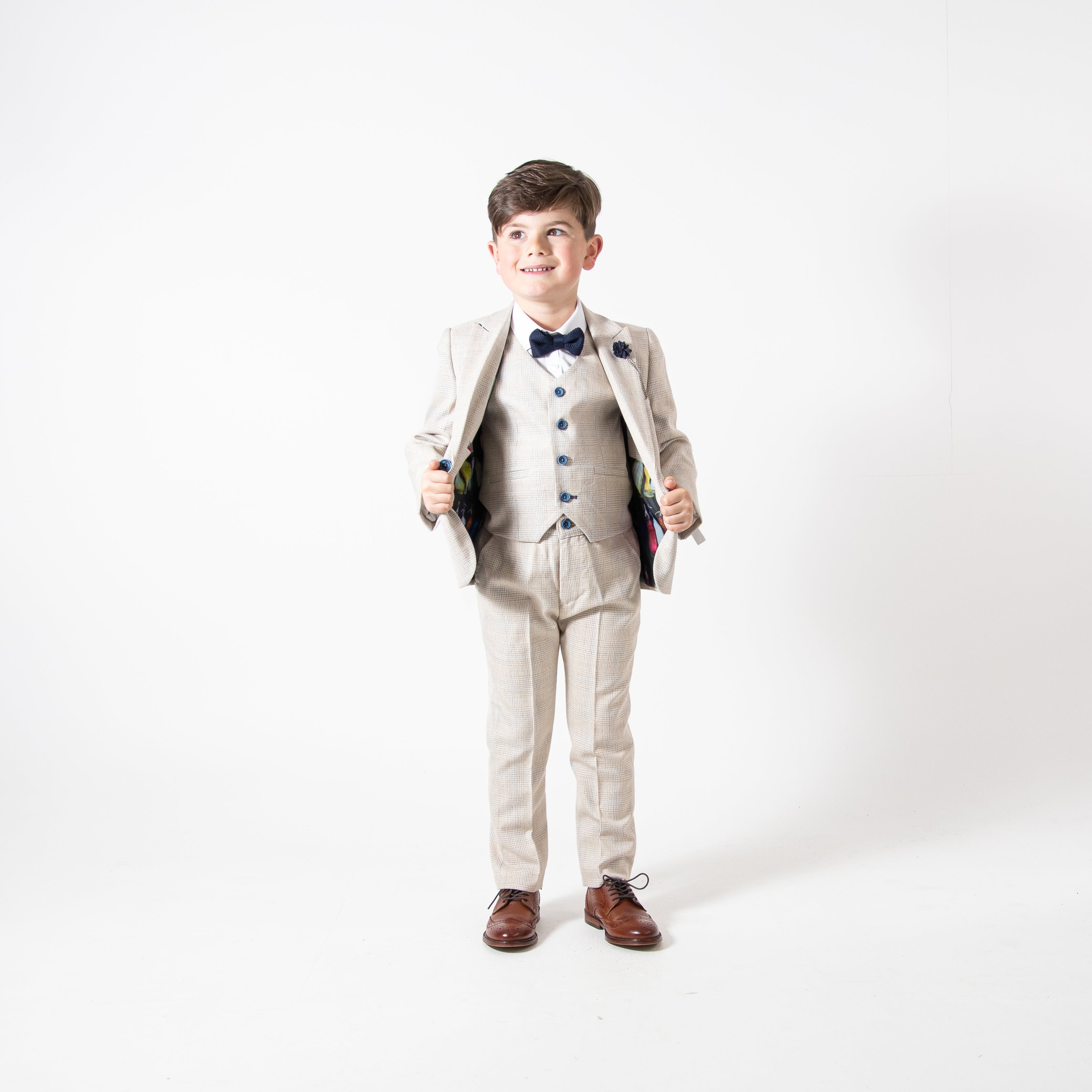 Caridi - Children's Beige Three Piece Suit