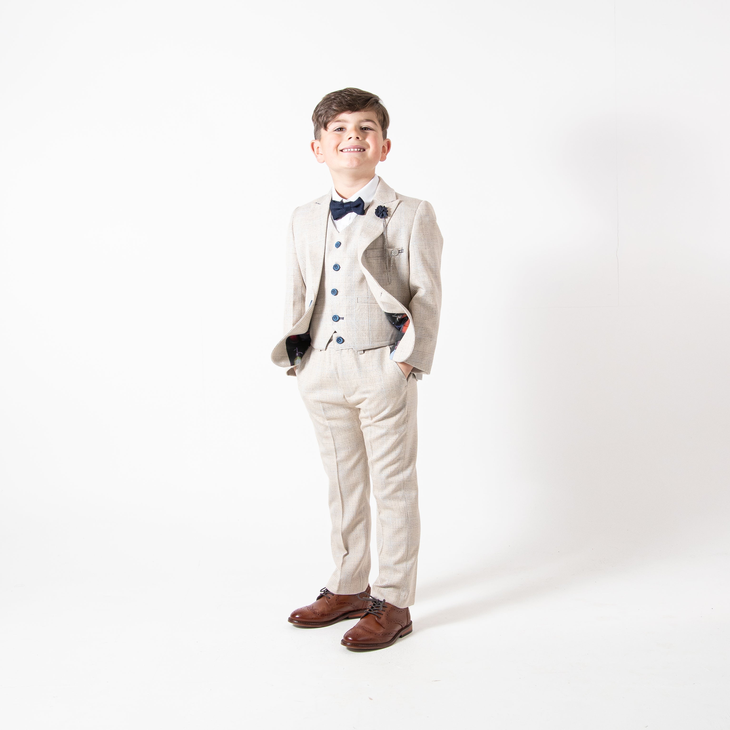 Caridi - Children's Beige Three Piece Suit