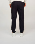 Navy Slim Fit Elasticated Waist Trousers
